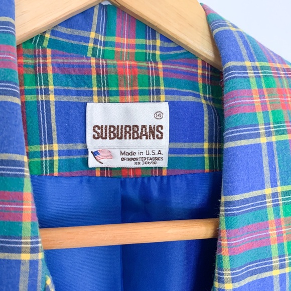 Vintage Checkered Madras Blazer - Picture 4 of 5